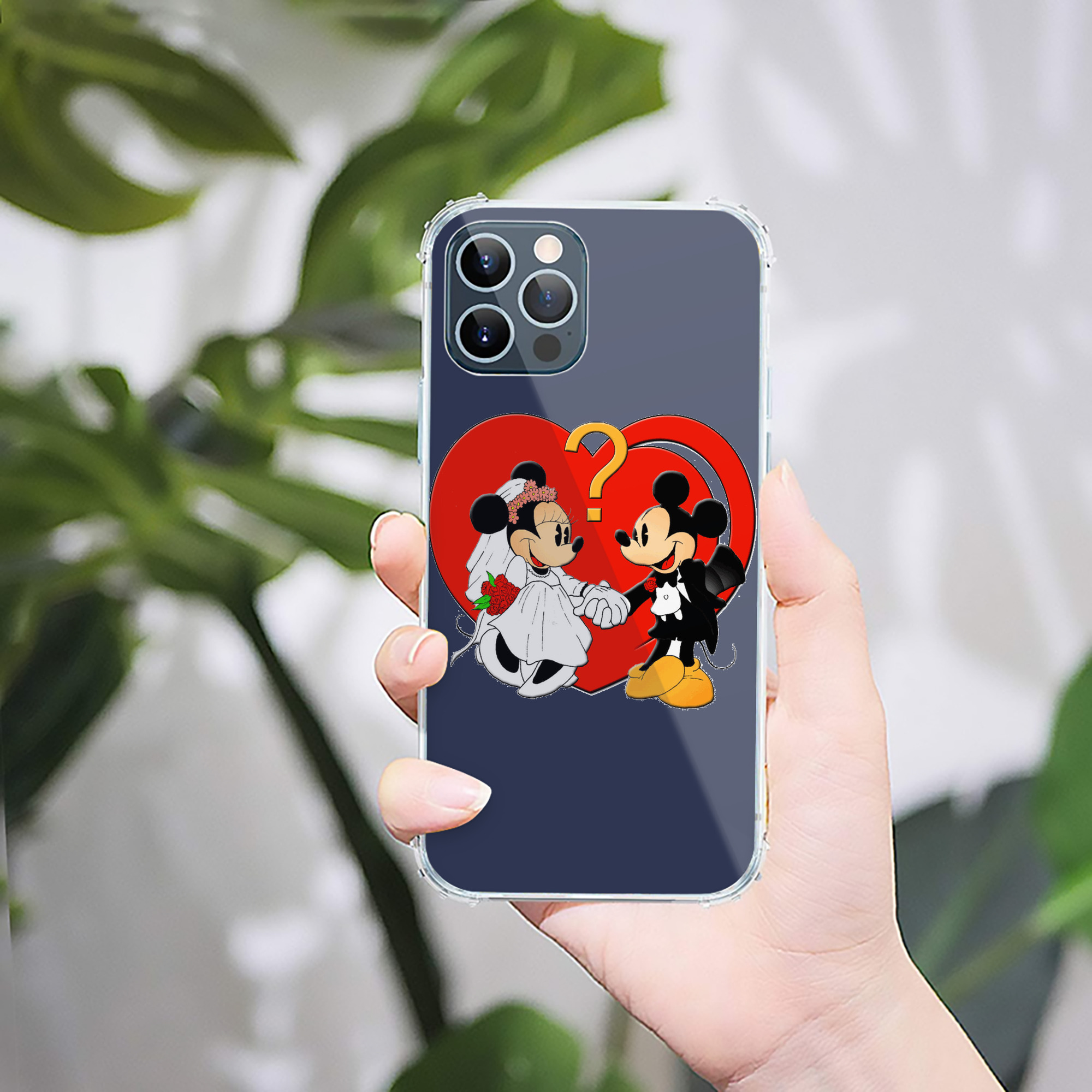 （画像用） ミッキーマウス Mickey Mouse 【iPhone 12シリーズ対応】透明スマホケース（クリアソフトケース）